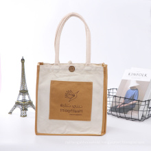 Promotional Gift Eco-Friendly Durable Reusable Jute Tote Bag with Customized Logo Printed